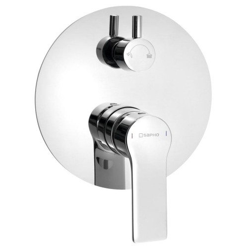 Sapho XA43 PAX bateria prysznicowa podtynkowa 2 wyjścia obrotowy przełącznik chrom