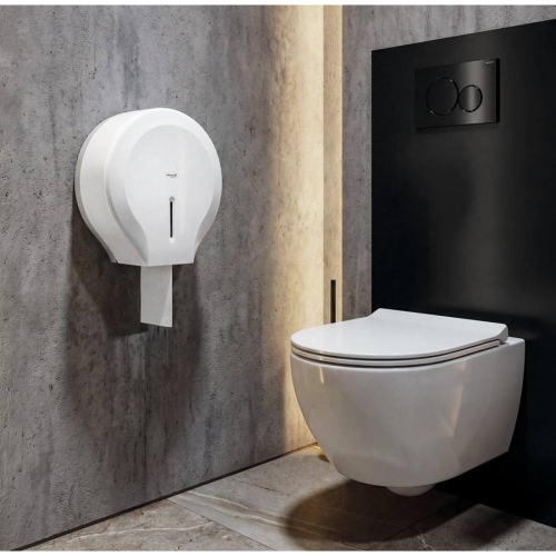 Aqualine 1318-48 OLMO zasobnik papieru toaletowego na rolę o średnicy max. 26cm 265x280x130mm ABS biały