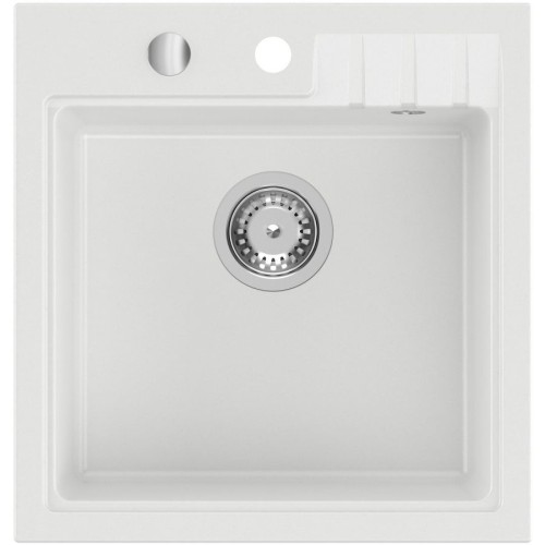 Sapho GR1041 Zlewozmywak granitowy jednokomorowy 50x52cm biały