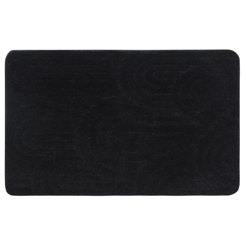 Aqualine NI8591 RIST dywanik łazienkowy 50x80cm 100% polyester antypoślizgowy czarny