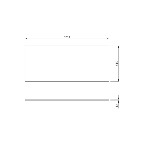 Sapho NR620-0101 SKA blat Rockstone 121x12x515cm biały mat