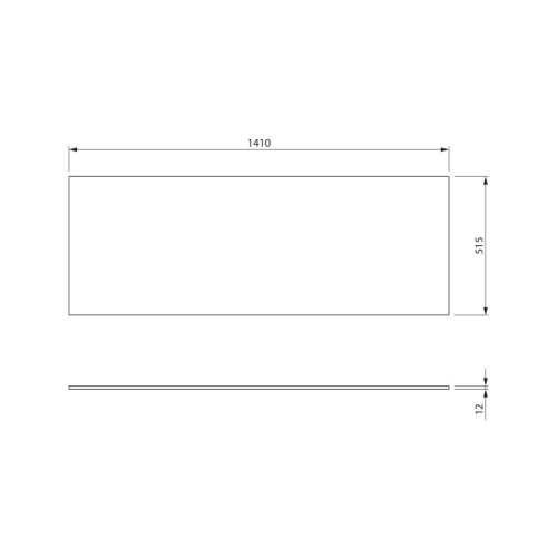 Sapho NR640-0101 SKA blat Rockstone 141x12x515cm biały mat