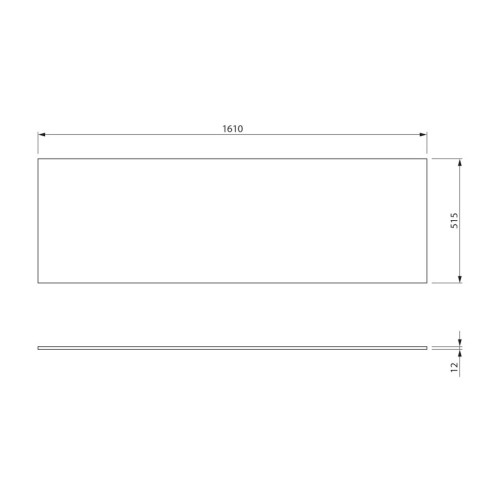 Sapho NR660-0101 SKA blat Rockstone 161x12x515cm biały mat