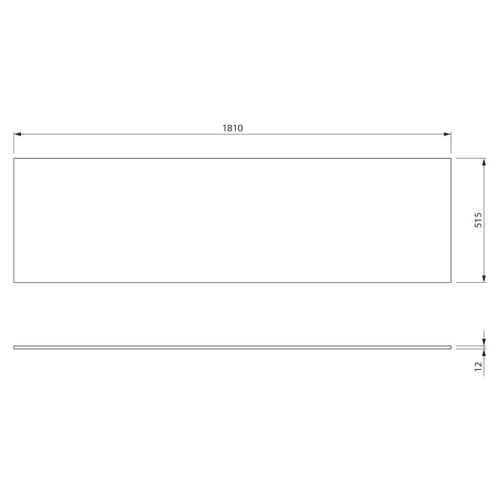 Sapho NR680-0101 SKA blat Rockstone 181x12x515cm biały mat
