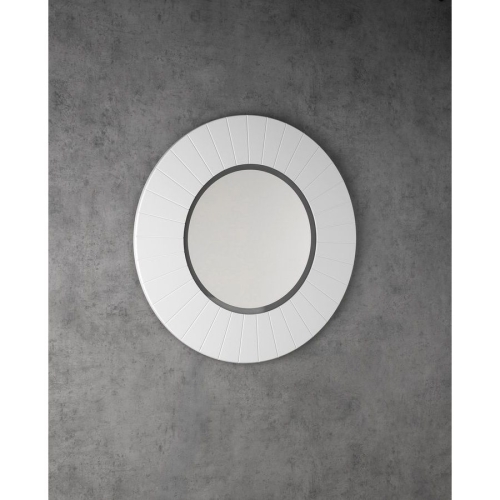 Sapho LR950-3131S LUMIRO STRIP okrągłe lustro z oświetleniem LED w ramie średnica 90cm biały mat