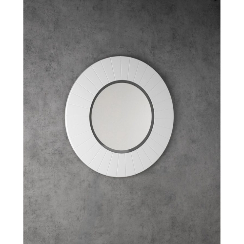 Sapho LR950-3131S LUMIRO STRIP okrągłe lustro z oświetleniem LED w ramie średnica 90cm biały mat