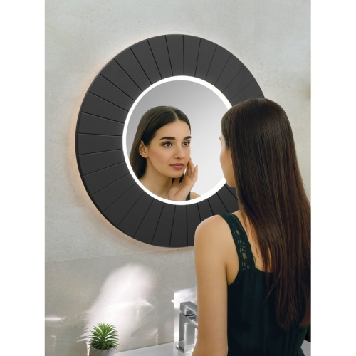 Sapho LR950-4141S LUMIRO STRIP okrągłe lustro z oświetleniem LED w ramie średnica 90cm carina