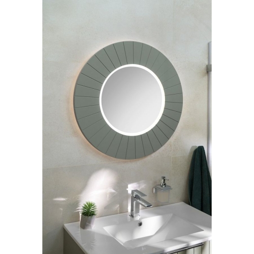 Sapho LR950-4444S LUMIRO STRIP okrągłe lustro z oświetleniem LED w ramie średnica 90cm verde