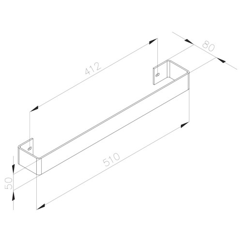 Sapho Magnifica wieszak na ręczniki 510x80 mm stal szotkowana IRPA15