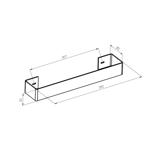 Sapho Tabella wieszak na ręcznik 390mm biały mat MI390W