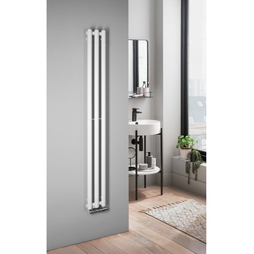 Sapho Pilon grzejnik łazienkowy 196x1800mm 3 wieszaki biały mat IZ127T