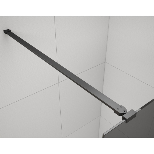 Polysan ES1411-06 Esca Black Matt kabina przysznicowa Walk-In szklo dymione 1100 mm