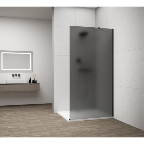Polysan ES1412-02 Esca Black Matt kabina przysznicowa Walk-In szkło mat dymione 1200 mm