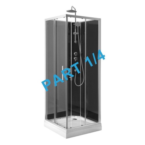 Aqualine 16-080-09-11-00 GRANVIK boks prysznicowy 800x800x2180mm element 1/4 brodzik prysznicowy biały