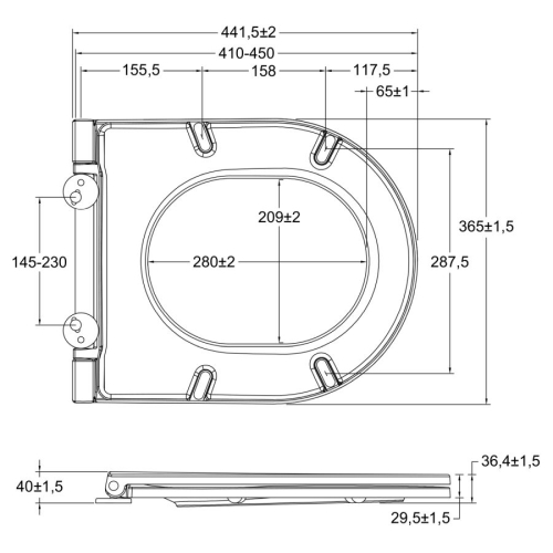 Isvea 40KF0200I SISTEMA A deska wc SLIM Soft Close Easy Take biały