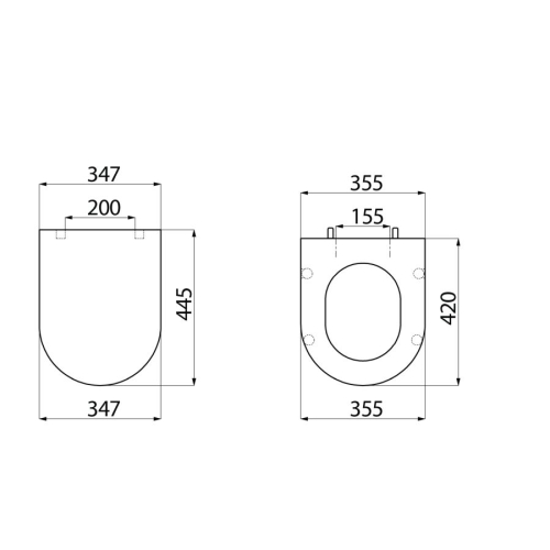 CREAVIT KC0903.01.2100E PAULA deska wc SLIM Soft Close czarny mat