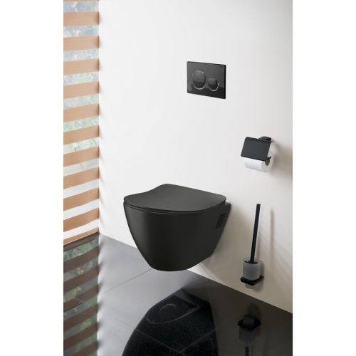 CREAVIT TP325-11KK00E-0000 PAULA wc wiszące 355x50cm czarny mat