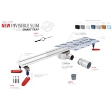 Wiper Invisible Slim szlifowany/matowy 50 cm odpływ liniowy New Invisible Slim