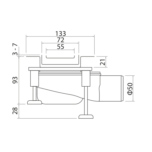 Odpływ liniowy Wiper MCR Revers Drop 35 100 cm Gold szlif 500.0702.45.100