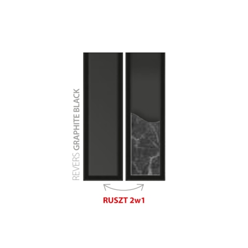 Odpływ liniowy Wiper MCR Revers Curling 120 cm Graphite Black mat 500.0704.55.120
