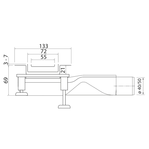 Odpływ liniowy Wiper New Invisible ZK Snake 360 110 cm szlif/mat 500.0904.00.110