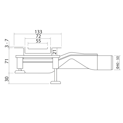 Odpływ liniowy Wiper New Invisible ZK Snake 120 cm szlif/mat 500.0804.00.120