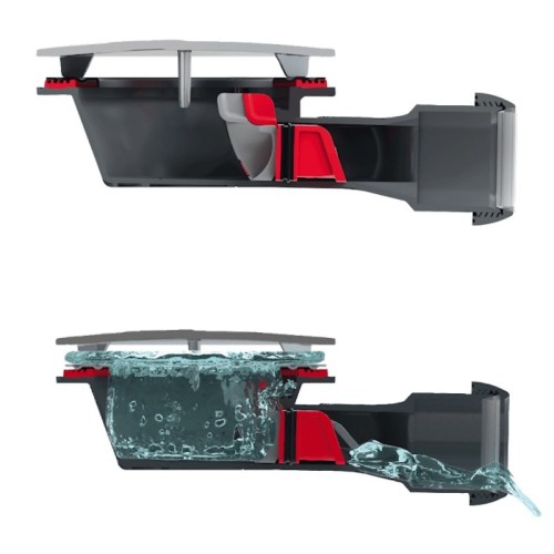 Wirquin odpływ brodzikowy SLIM Plus fi 90mm czarny z membraną 30724079